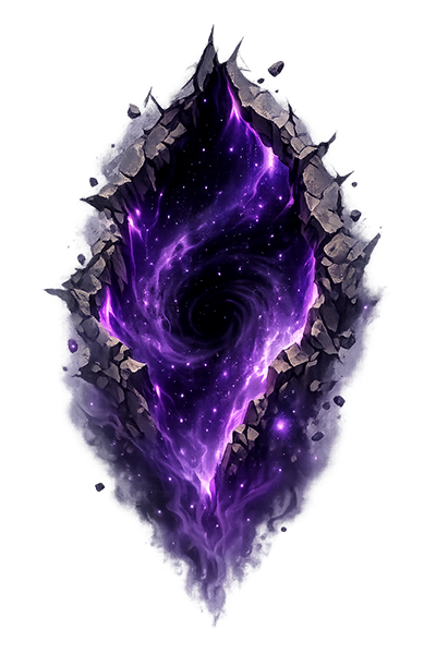 A glowing cosmic crack in the wall